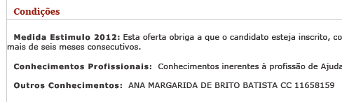 IEFP: mais um emprego garantido para Ana Margarida de Brito Batista