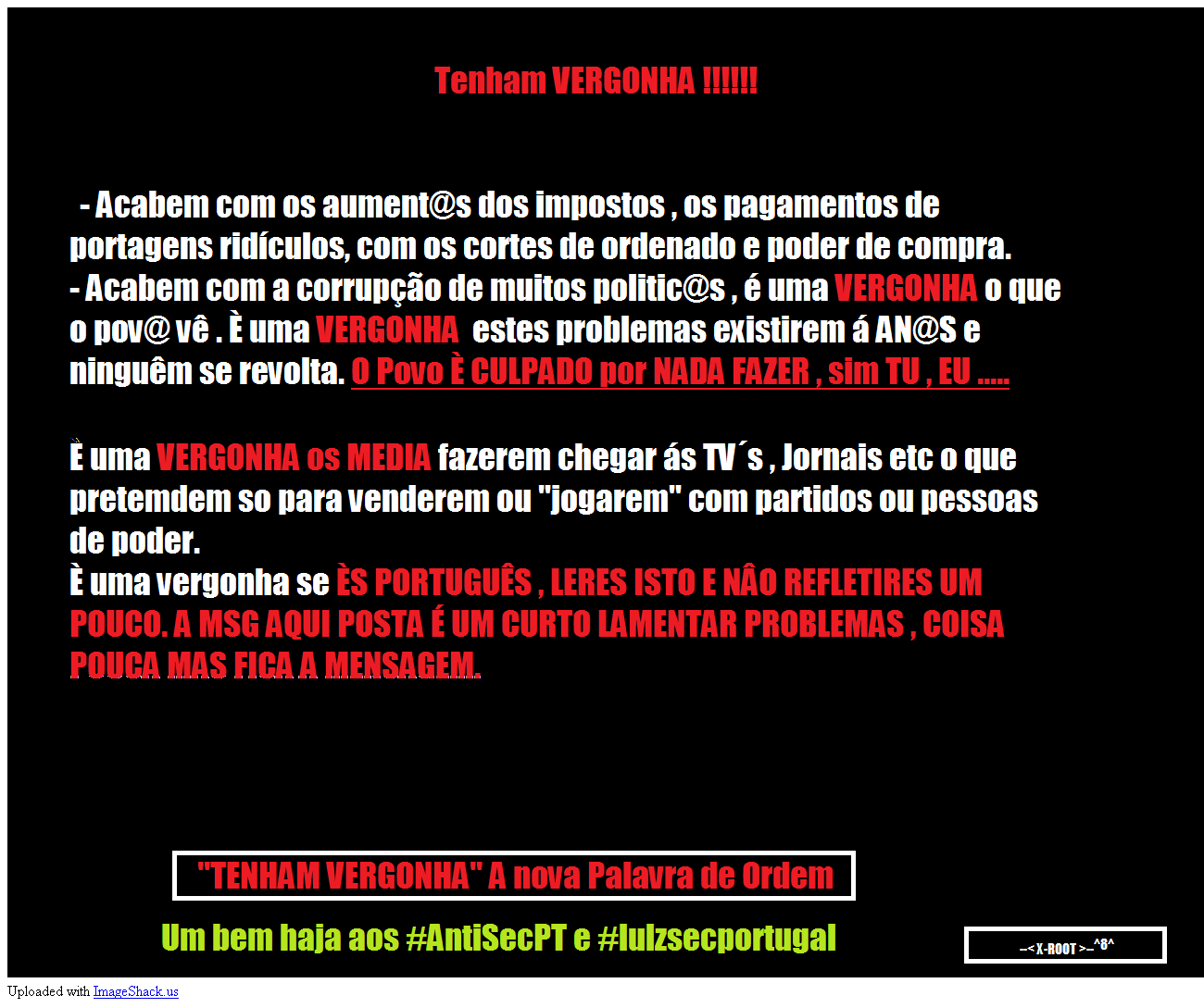 172 sites com deface pelo grupo AntiSecPT 172 sites com deface pelo grupo AntiSecPT